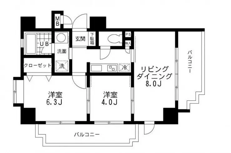 レジディア文京本郷 2階階 間取り