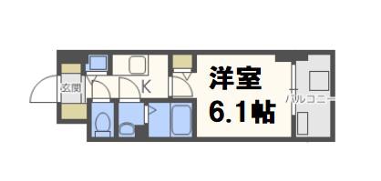 プレサンス難波ヴィータ(1K/11階)の間取り写真