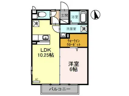 D-ROOM大沢野(1LDK/2階)の間取り写真