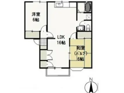 メゾンヴェルデ(2LDK/2階)の間取り写真