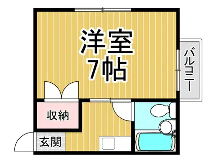 ヴェントバーゼ(1K/2階)の間取り写真