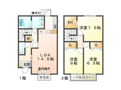 シャルマンハイムA棟(3LDK/1階)の間取り写真