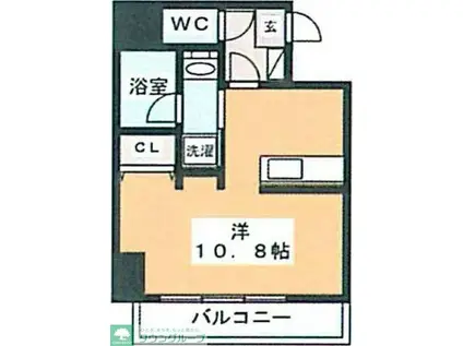 ラグゼナ浄心(ワンルーム/9階)の間取り写真