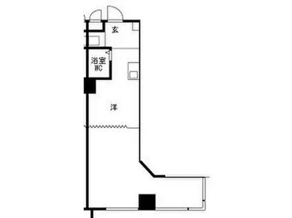 クレドール西明石Ⅲ(1DK/3階)の間取り写真