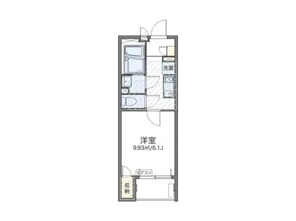レオネクストサンモールIII(1K/1階)の間取り写真
