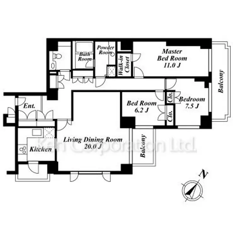 広尾パークヒルズ 2階階 間取り