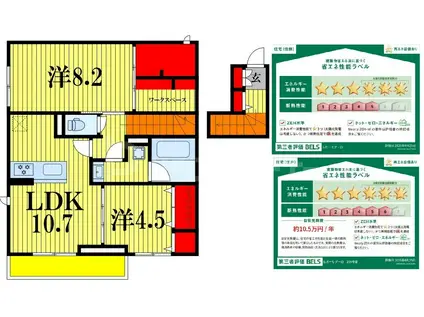 LUGARSEGURO(2LDK/2階)の間取り写真