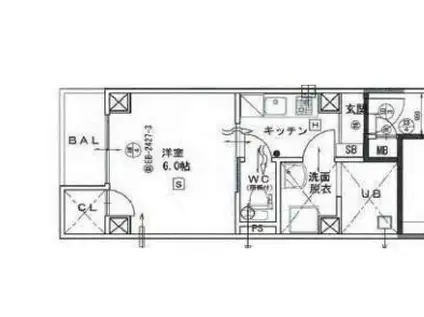 LCL大国(1K/2階)の間取り写真