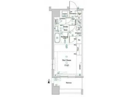 ディップス神楽坂(1K/2階)の間取り写真