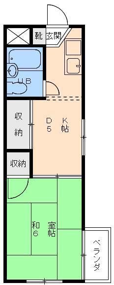 パールハイツ寿(1DK/5階)の間取り写真