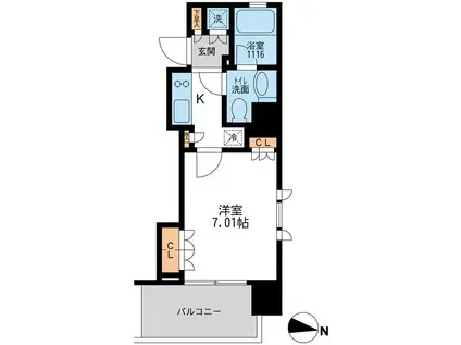 アーデン清澄白河(1K/4階)の間取り写真