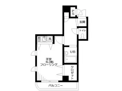 ヴィアーレM(ワンルーム/4階)の間取り写真