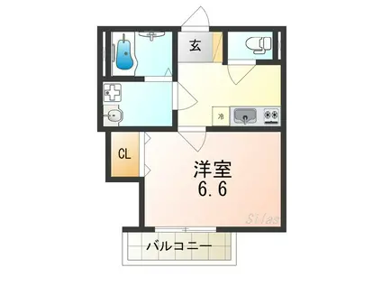 FSTYLE住之江(1K/2階)の間取り写真