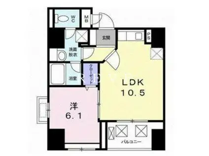 グランドルチェ白山(1LDK/2階)の間取り写真