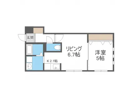 エルフ21(1LDK/3階)の間取り写真