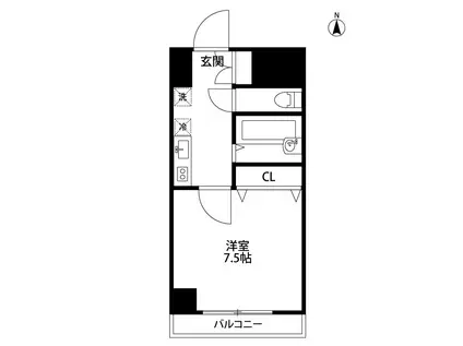 オルザス新潟(1K/10階)の間取り写真