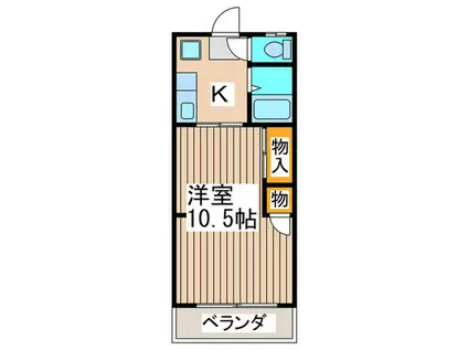 セイコーマンション(1K/1階)の間取り写真