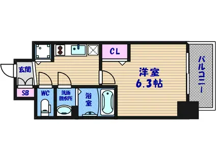 プレサンス高津公園ディオ(1K/5階)の間取り写真