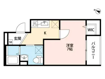 ルアナ新神戸(1K/3階)の間取り写真