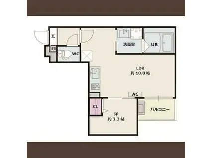 JACK KOMOTOHOMMACHI I(1LDK/1階)の間取り写真