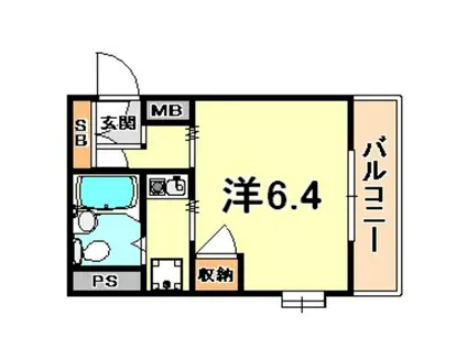 ジョイフル六甲V(ワンルーム/5階)の間取り写真