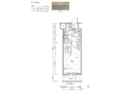 SYFORME KANNAIII(1K/9階)の間取り写真