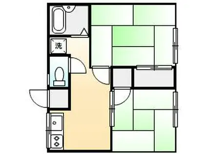 レピュートフジイ(2DK/1階)の間取り写真