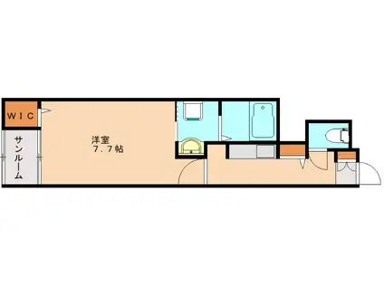 エトワール(1K/1階)の間取り写真
