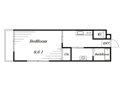 TAC FOREST(ワンルーム/1階)の間取り写真