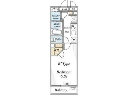 リブリ・足立西新井本町4(1K/2階)の間取り写真