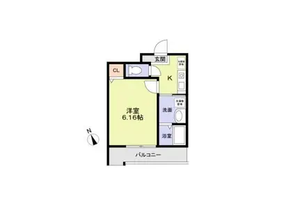 シエル弘明寺(1K/1階)の間取り写真