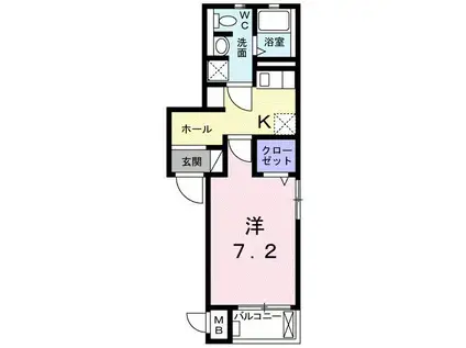 メゾン ジュネス(1K/3階)の間取り写真