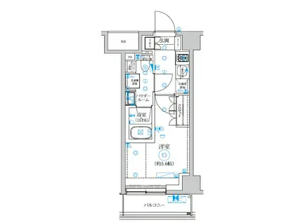 プレール・ドゥーク錦糸公園ノース(ワンルーム/7階)の間取り写真
