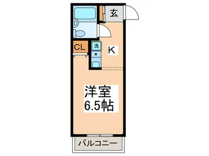 すがやマンション(1K/3階)の間取り写真