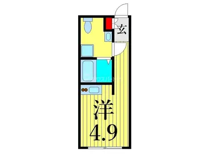 HW.HILLS 町屋II(ワンルーム/1階)の間取り写真