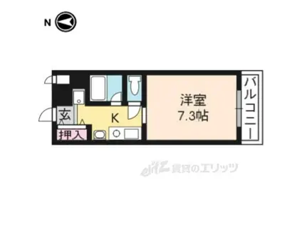 ロイヤルレジデンス岡崎(1K/4階)の間取り写真