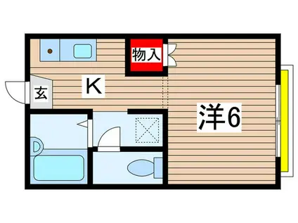 シャトレー・ヤハギ(1K/1階)の間取り写真