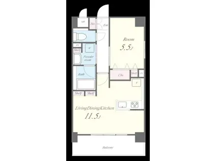 SPLENDOR SMILE(1LDK/3階)の間取り写真