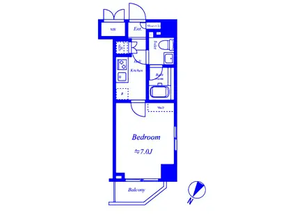 HAYMAN YOKOHAMA -ヘイマン横浜-(1K/5階)の間取り写真