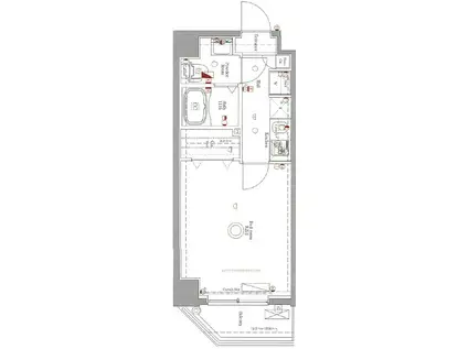 ユリカロゼAZEST川口(1K/4階)の間取り写真