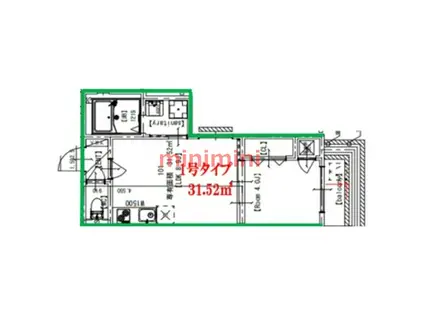 ラウレアコート吹田原町(1LDK/2階)の間取り写真