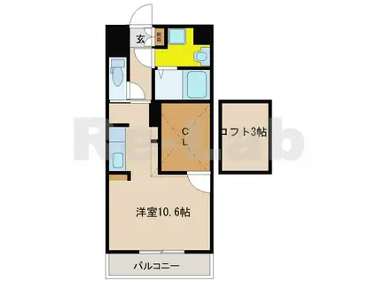 アン・パサージュ(ワンルーム/5階)の間取り写真