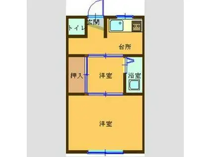 リーフレット星崎(2K/1階)の間取り写真