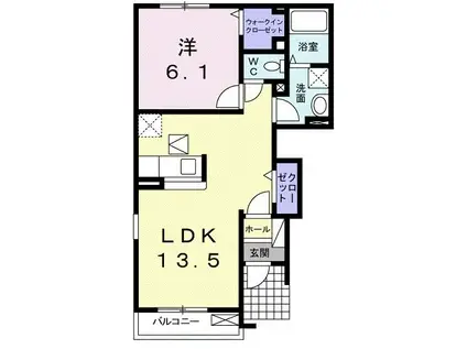 エル・グレコA(1LDK/1階)の間取り写真