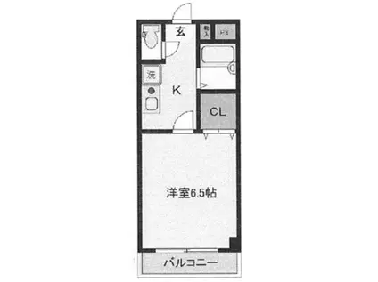 ハイツ山東(1K/3階)の間取り写真