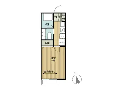 ARTEIE東海大駅前(1K/2階)の間取り写真