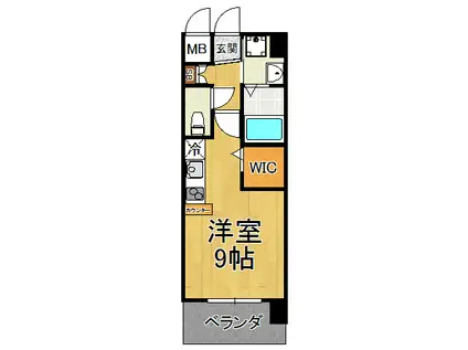 ONLYONE川西中央1(ワンルーム/5階)の間取り写真