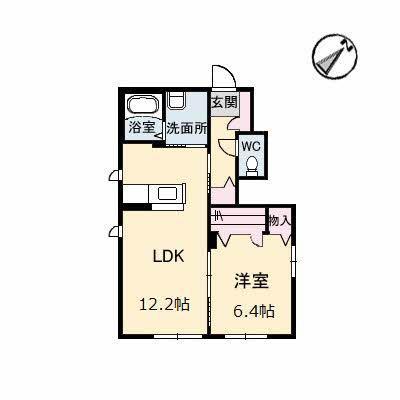 エターナルメゾン(1LDK/1階)の間取り写真