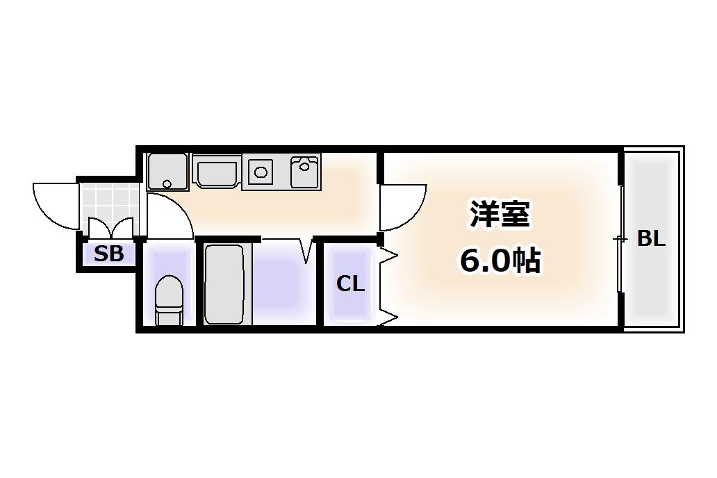 レジェンドール日本橋東(1K/3階)の間取り写真