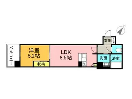 VELOCEV(1LDK/12階)の間取り写真